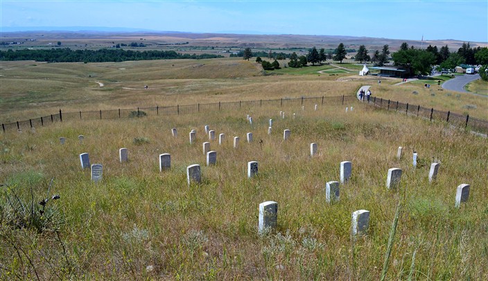 View from top of Last Stand Hill, the last view Custer and his men ever saw